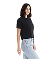 Womens Heavyweight Boxy Tee BLACK Side