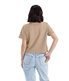 Womens Heavyweight Boxy Tee TAN Back