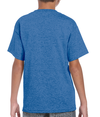 DryBlend Youth T-Shirt HEATHER DEEP ROYAL (65P/35C) Back