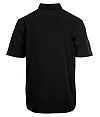 Perforated Stretch Button-Up BLACK
