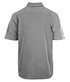 Perforated Stretch Button-Up LIGHT GREY