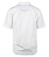 Perforated Stretch Button-Up WHITE