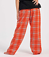 Youth Polyester Flannel Pant BURNT ORANGE KINGSTON PLAID BACK