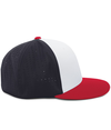 Perforated Flexfit Cap WHITE/NAVY/RED rside
