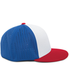 Perforated Flexfit Cap WHITE/ROYAL/RED rside