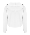 Womens Cropped Hoodie ARCTIC WHITE BACK