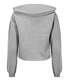 Womens Cropped Hoodie HEATHER GREY (75C/25P) BACK