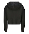 Womens Cropped Hoodie JET BLACK BACK