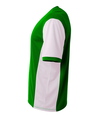 Premier Soccer Jersey KELLY/WHITE Side