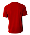 Mens Spun Poly Tee SCARLET RED Back