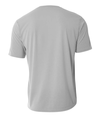 Mens Spun Poly Tee SILVER Back