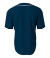 Short Sleeve Full Button NAVY Back