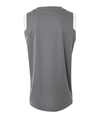 Youth V-Neck Muscle GRAPHITE/WHITE Back