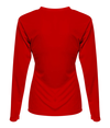 Womens Long Sleeve Sprint SCARLET Back