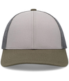 Low Pro Trucker Cap HEATHER GREY/LT CHARCOAL/MOSS Front