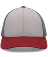 Low Pro Trucker Cap HTHR GREY/LT CHAR/VARSITY RED Front