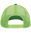 Low Pro Trucker Cap WHITE/LIME/DARK GREEN Back