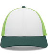 Low Pro Trucker Cap WHITE/LIME/DARK GREEN Front