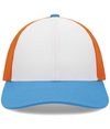 Low Pro Trucker Cap WHITE/NEON ORANGE/PANTHER TEAL Front