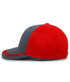 Welded Sideline Cap CARBON/RED/CARBON lside