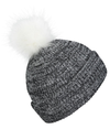 Faux Fur Pom Beanie BLACK/WHITE rside