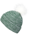 Faux Fur Pom Beanie DARK GREEN/WHITE lside