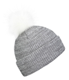 Faux Fur Pom Beanie GRAPHITE/WHITE rside