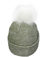 Faux Fur Pom Beanie LODEN/WHITE Back