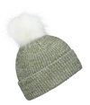 Faux Fur Pom Beanie LODEN/WHITE rside