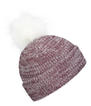 Faux Fur Pom Beanie MAROON/WHITE rside