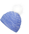 Faux Fur Pom Beanie ROYAL/WHITE lside