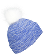 Faux Fur Pom Beanie ROYAL/WHITE rside