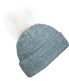 Faux Fur Pom Beanie STORM/WHITE rside