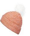Faux Fur Pom Beanie TEXAS ORANGE/WHITE lside