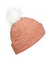 Faux Fur Pom Beanie TEXAS ORANGE/WHITE rside