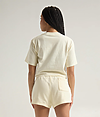 Womens Garment Dye Short CREAM BACK