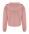 Womens Cropped Hoodie DUSTY PINK BACK