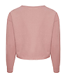 Womens Cropped Sweat DUSTY PINK BACK