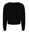 Womens Cropped Sweat JET BLACK BACK