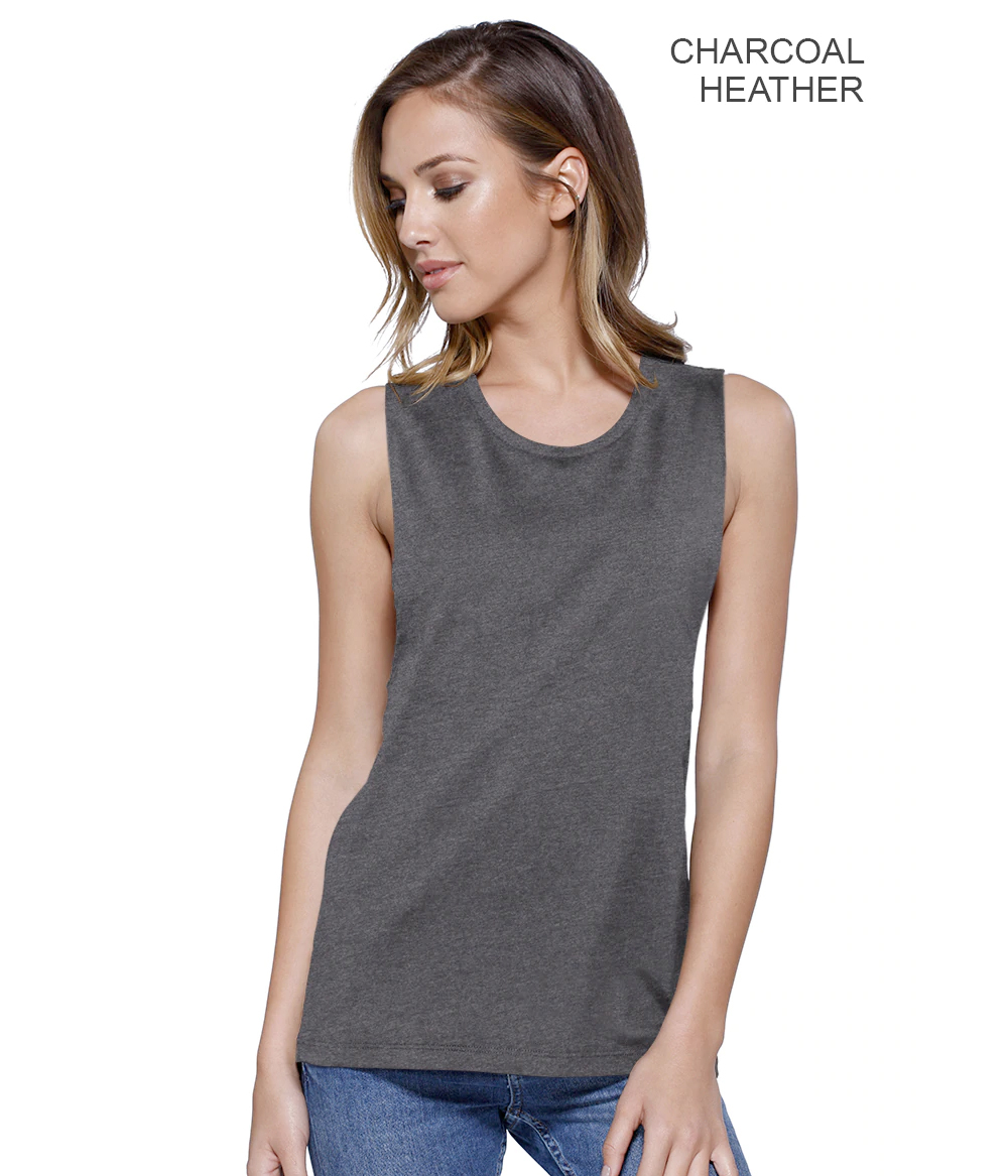 Womens Cotton Muscle Crop Tee | For-Sportswear