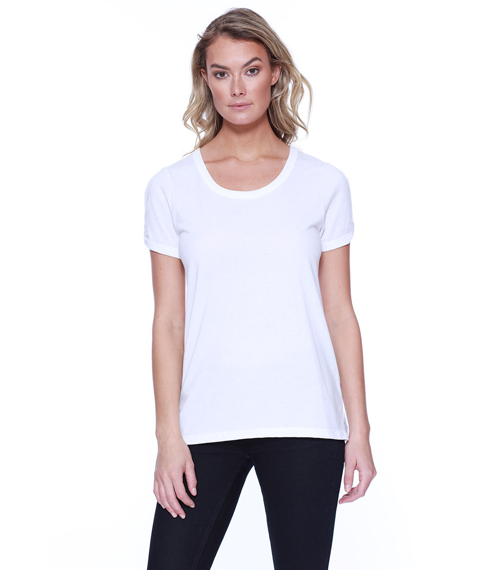 Womens CVC Twist Sleeve Top | Staton-Corporate-and-Casual