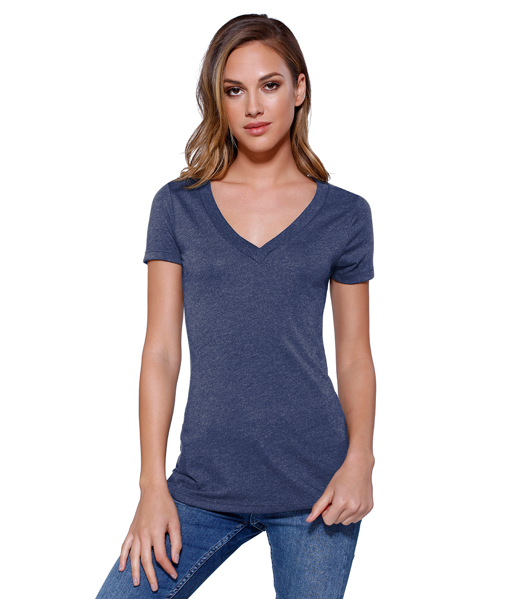 Womens Triblend V-Neck Tee | Staton-Corporate-and-Casual