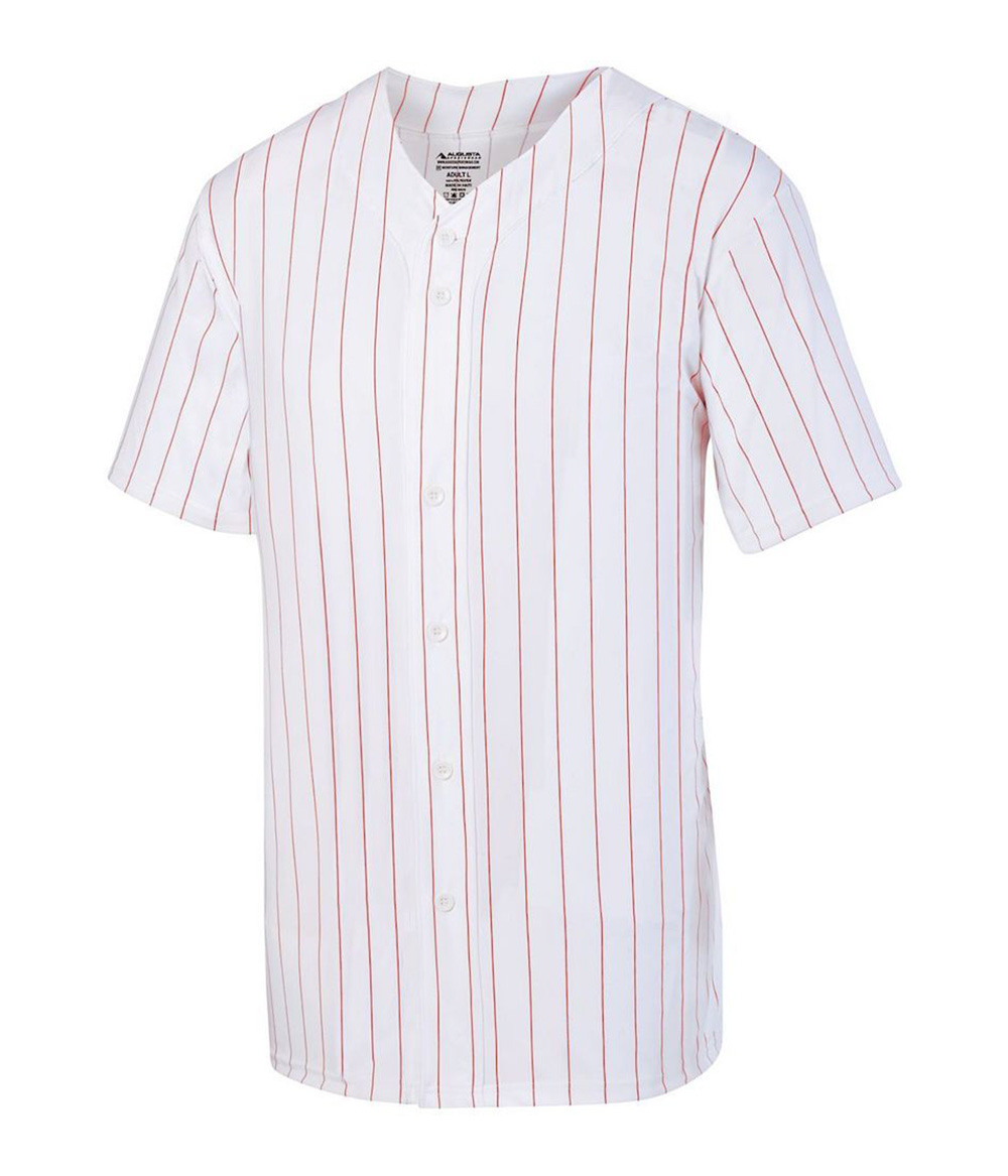 Pinstripe Full Button Jersey | Staton-Corporate-and-Casual