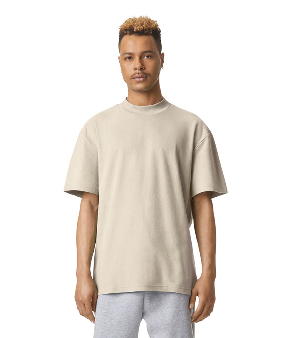 Pique Unisex Mockneck T-Shirt | Staton-Corporate-and-Casual