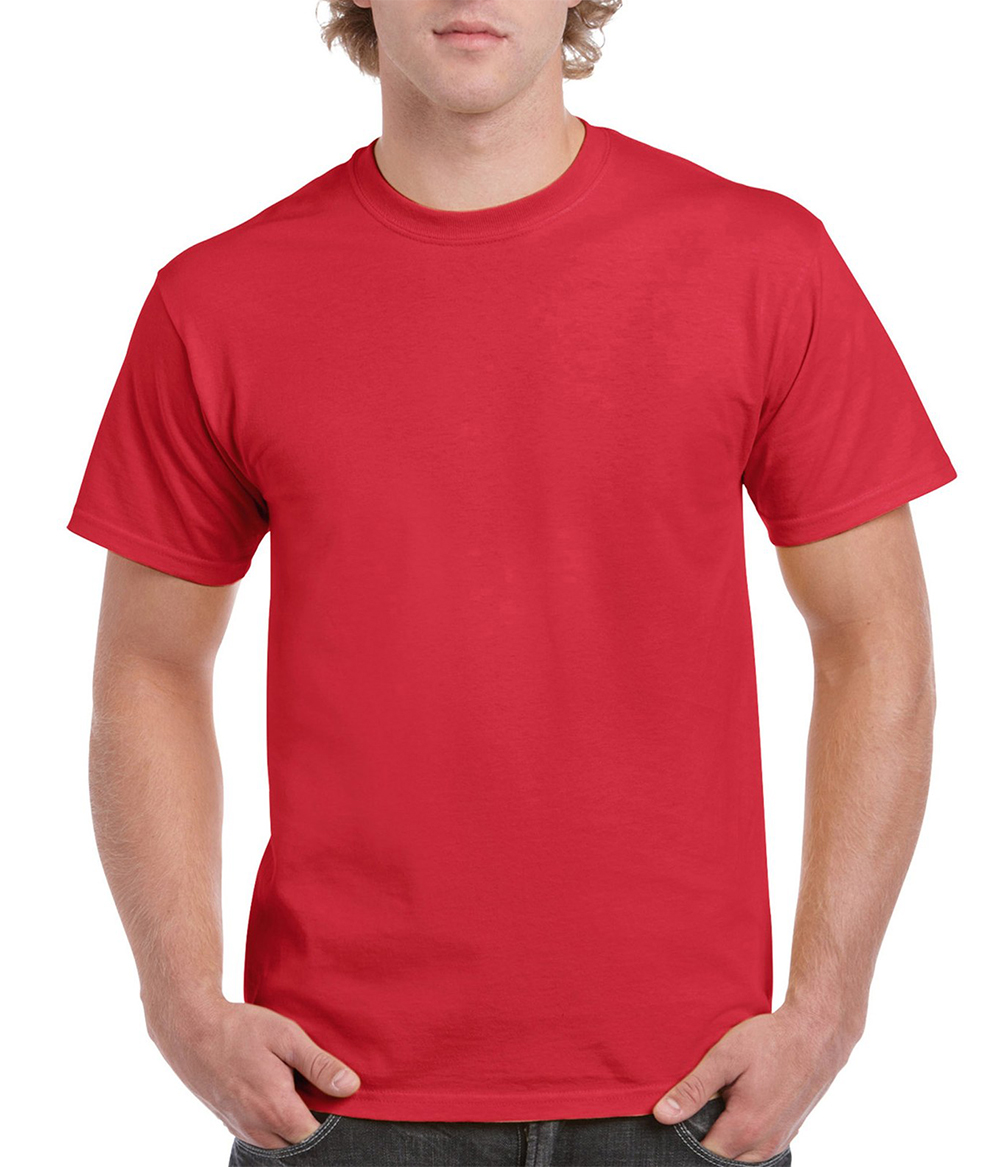 Gildan Adult Ultra Cotton T-Shirt - White, 2XL, 6 Oz. 100% USA Cotton, Double-Stitched Hem, Tear-Away Label
