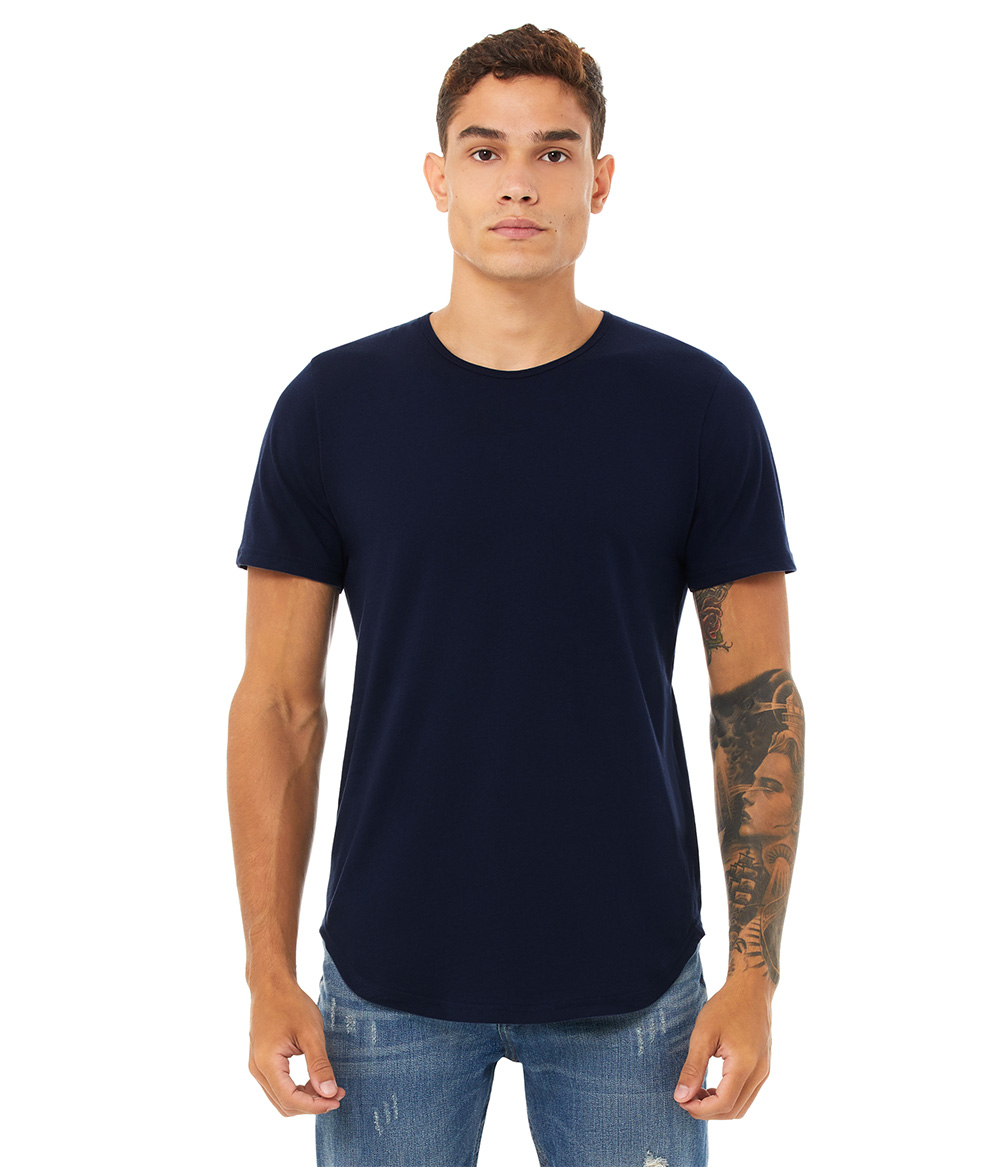 mens curved hem tshirt