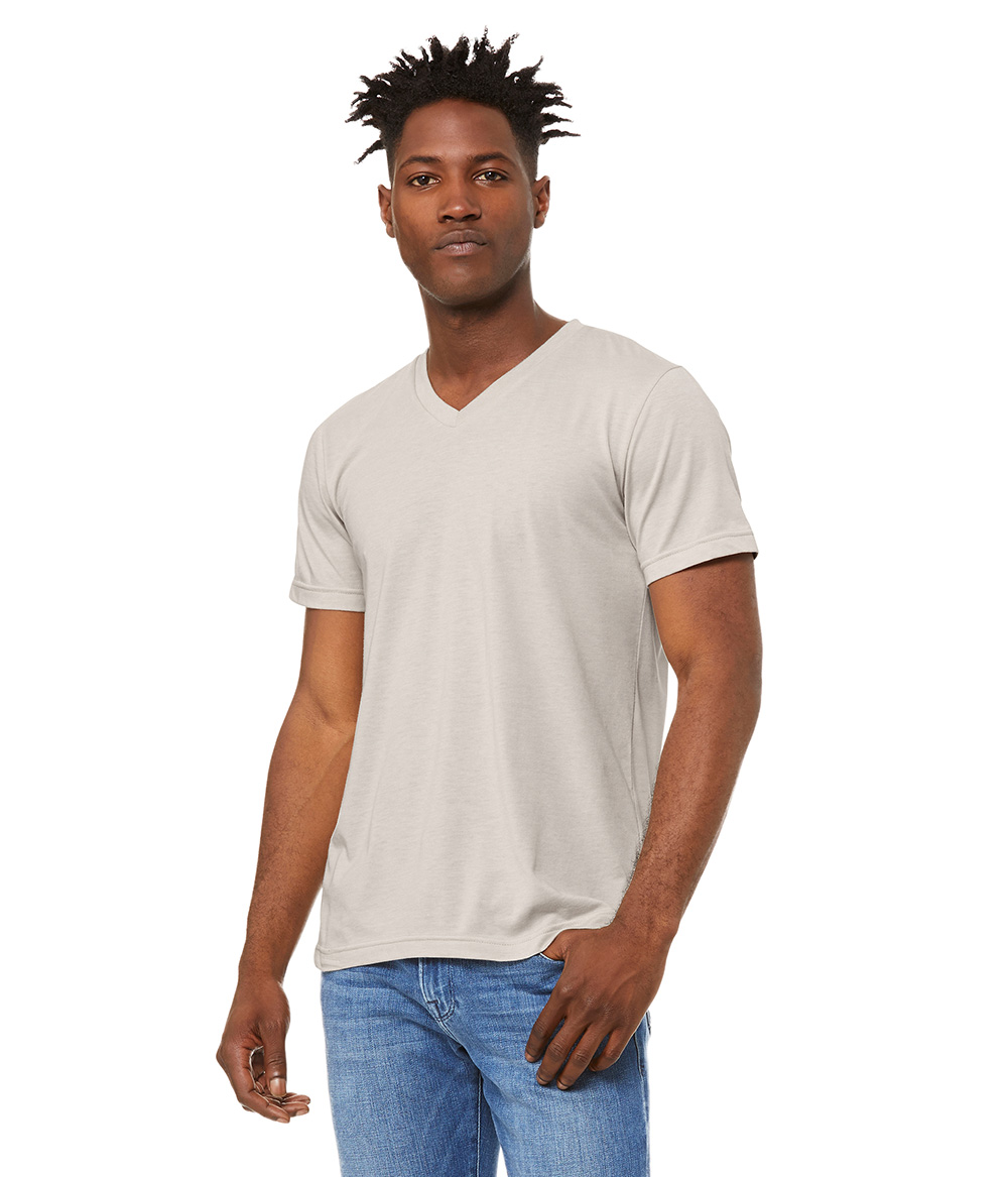 Unisex CVC V-Neck Tee | Staton-Corporate-and-Casual