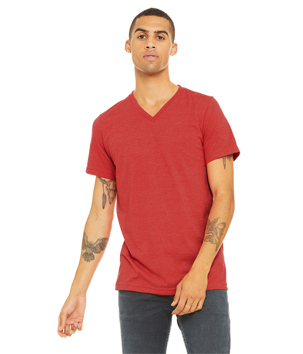 Unisex CVC V-Neck Tee | Staton-Corporate-and-Casual