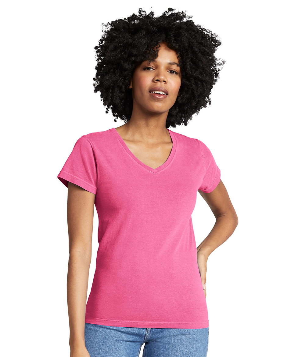 Ladies Midweight V-Neck Tee | Staton-Corporate-and-Casual