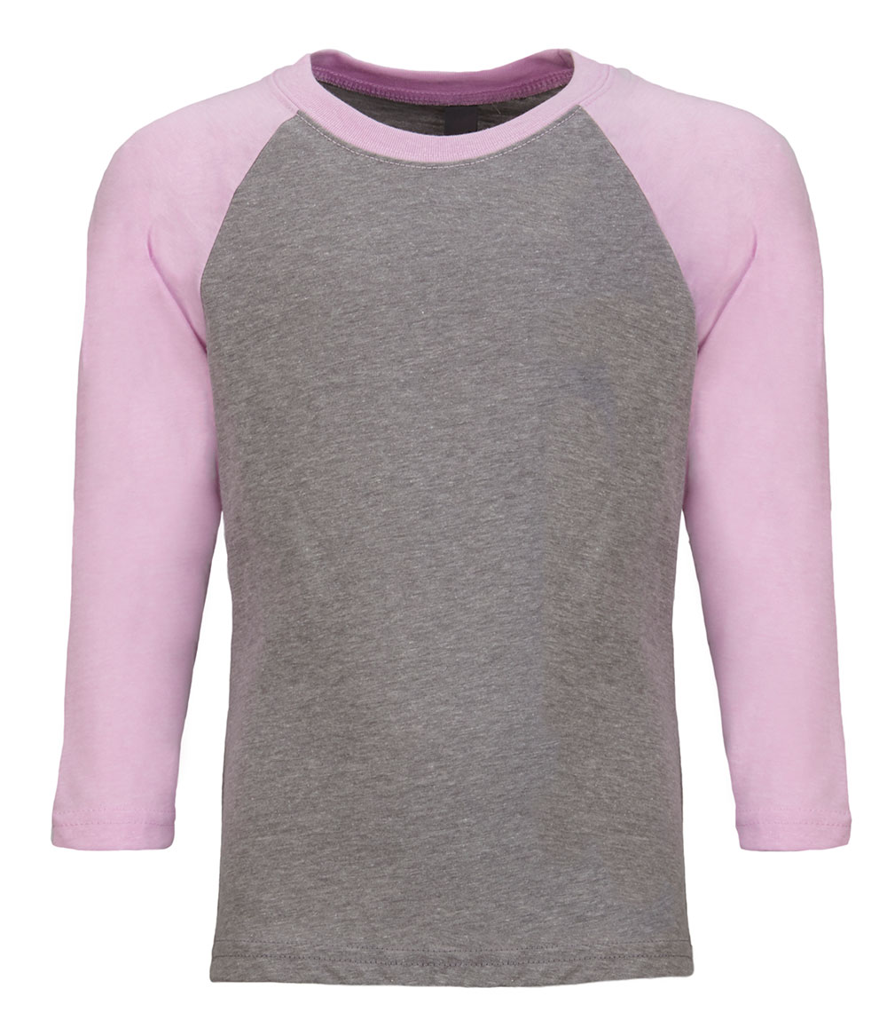 Next Level 3352 Youth CVC 3/4 Raglan Tee – Sizes XS-XL, Bulk Discounts & Free Returns